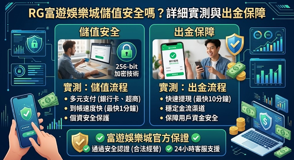 即刻驗證 RG 富遊娛樂城金流安全性，暢玩更有保障